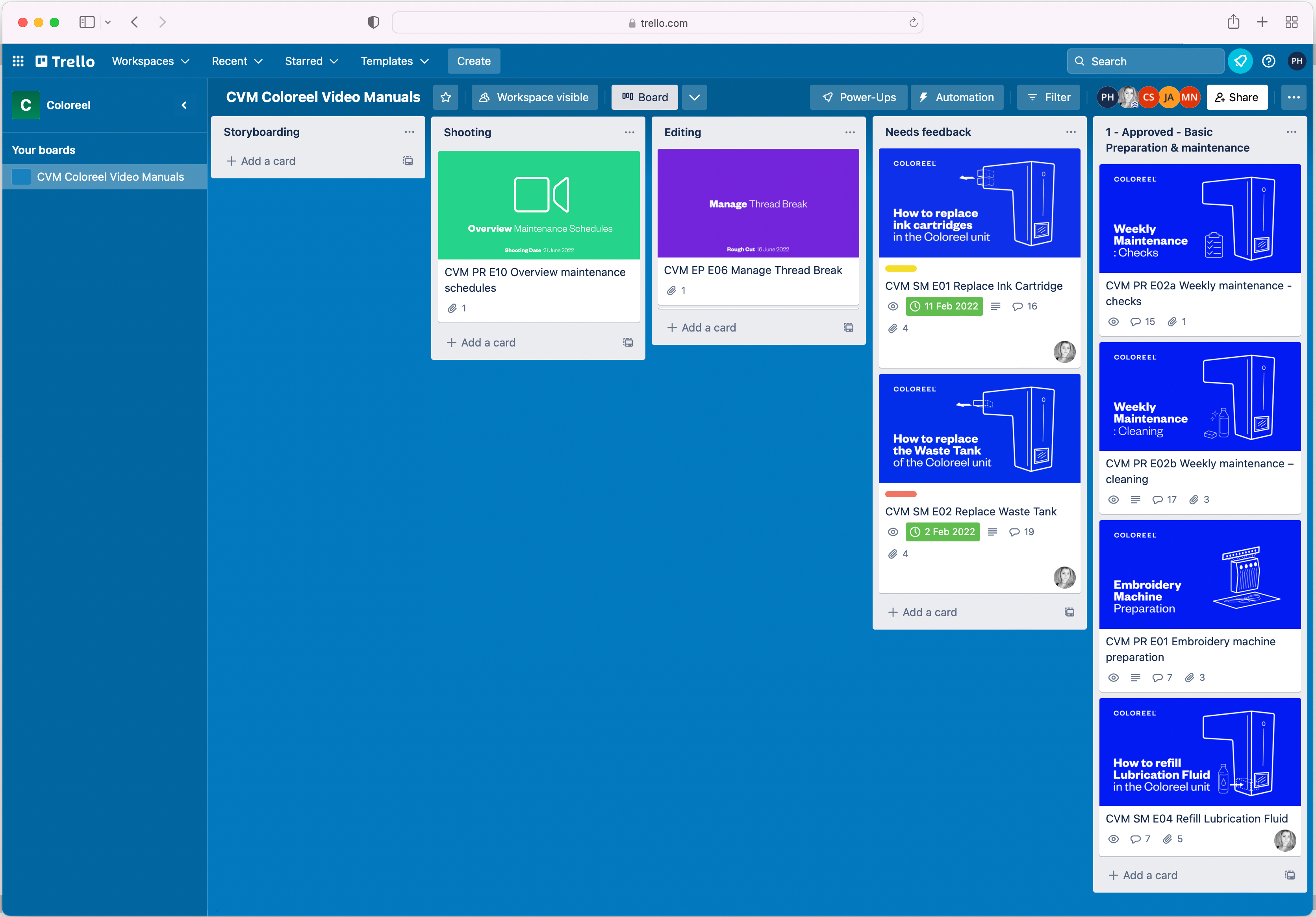 A screenshot of the Trello Project Management Tool